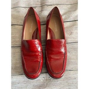 Kenneth Cole Women's Red Patent Leather Loafers Size 8.5